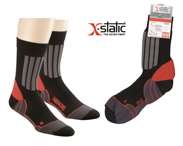 Silbersocken Kurzschaft-Socken X-Static® antimikrobiell Silberfaser 2 Paar 