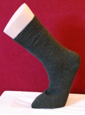 Schafwollsocken mit Innenvollplsch, oliv