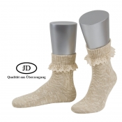 Trachtensocken mit hochwertiger Spitze fr Kinder, beige